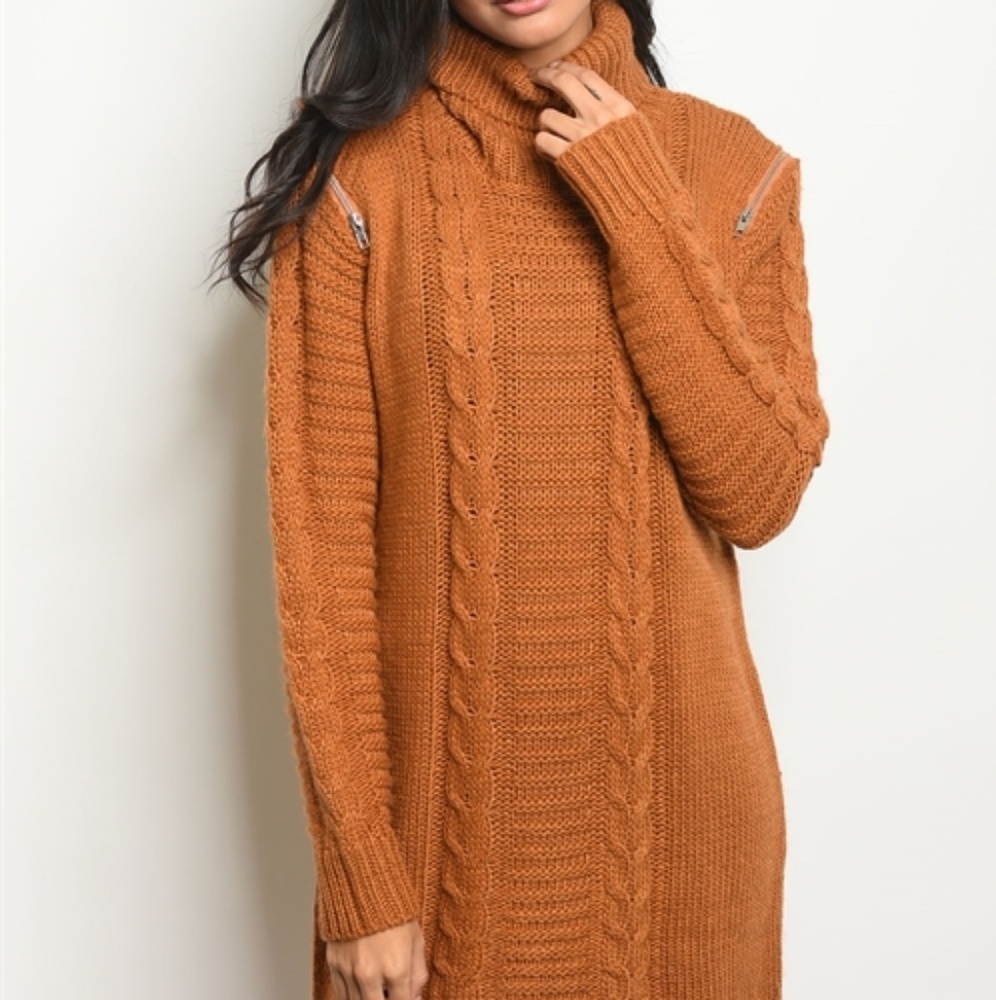 New ❄❄ Camel Sweater Dress - Picture 2 of 5